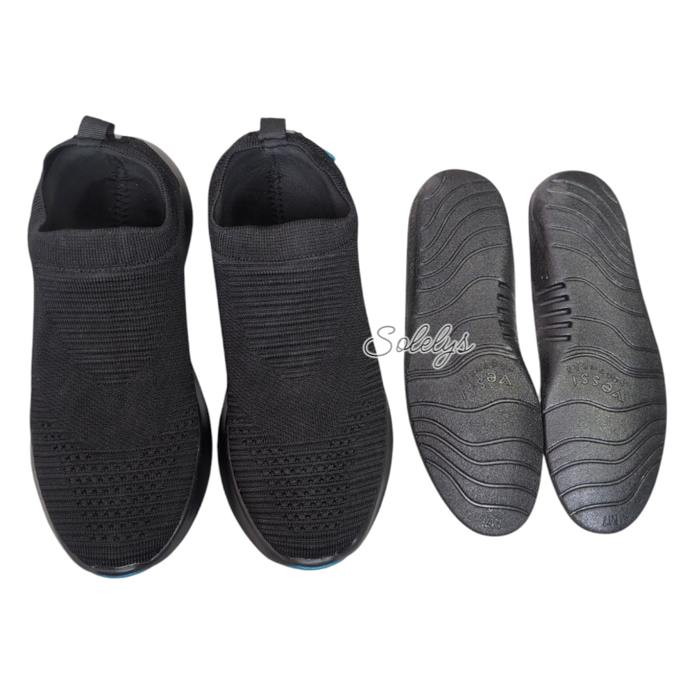 Vessi Black Slip-On Knit Athletic Shoes - Picture 10 of 13